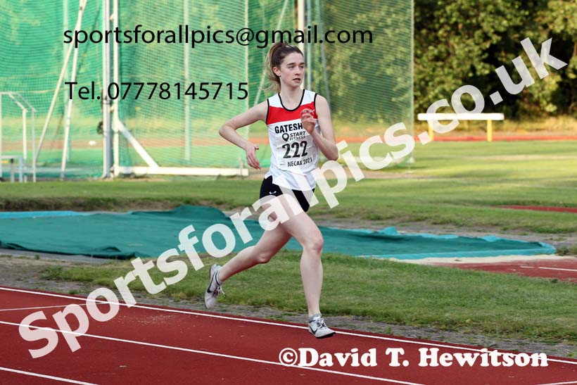 800 metres, 2021 North East Grand Prix 6, Monkton, Wednesday, August 4th. Photo: David T. Hewitson/Sports for All Pics